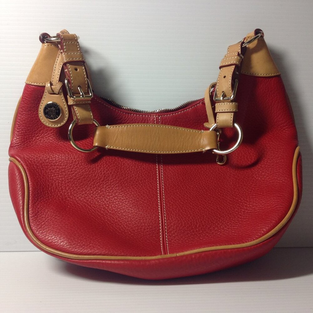 Vintage Dooney and Bourke Red Leather Shoulder Bag